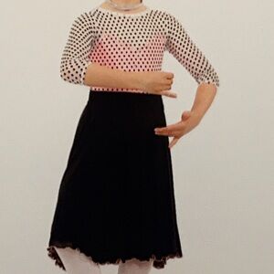Kids Polka Dot Dance Costume - Pink and Black